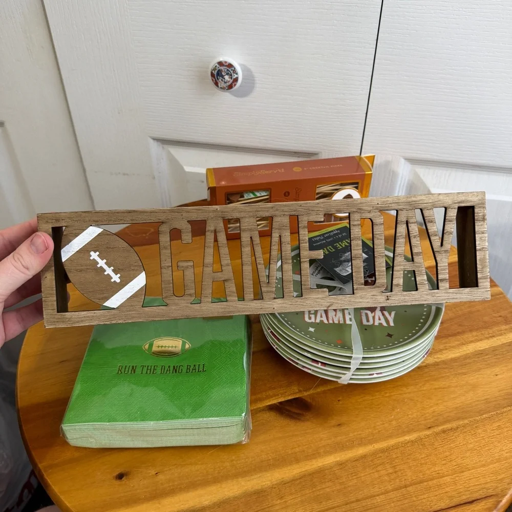 4 piece football party decorations